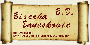 Biserka Danesković vizit kartica